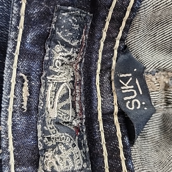 Silver  Jeans Suki Mid Rise Straight Leg Dark Blue Wash 29W - Picture 2 of 16